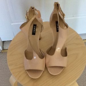 Pinkish patent sandals